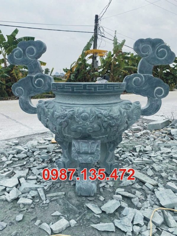 Điêu khắc bia mộ và lư hương bằng đá tự nhiên...