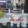 Bộ lư hương đá trắng
