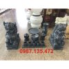 Bộ bát hương đá kỳ lân đen